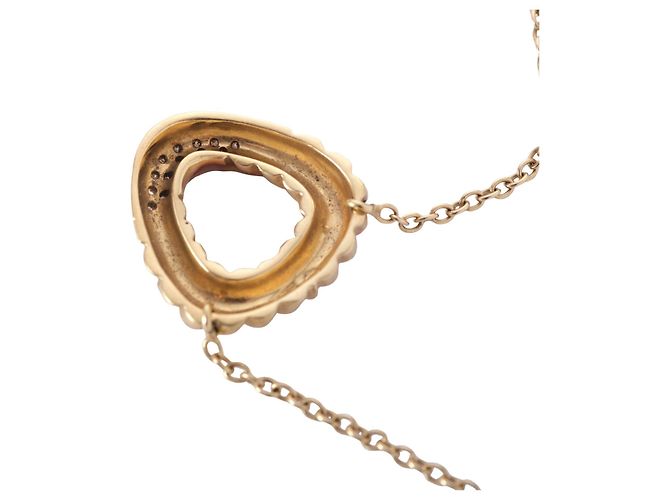Autre Marque Collana con pendente in oro giallo 18K e diamanti bianchi - vista 3