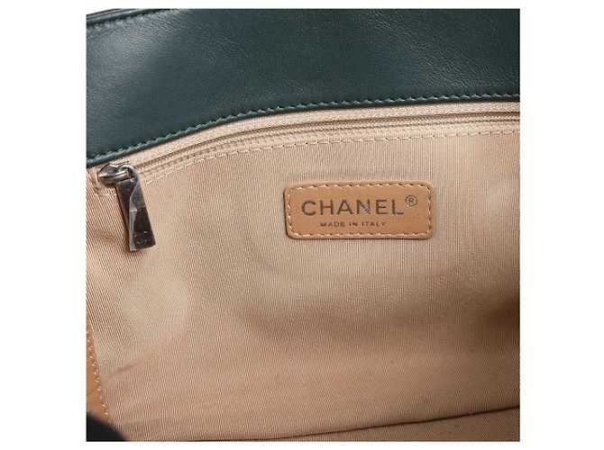 Borsa a tracolla Chanel Reissue Accordion in pelle matelassé mix Verde - vista 14