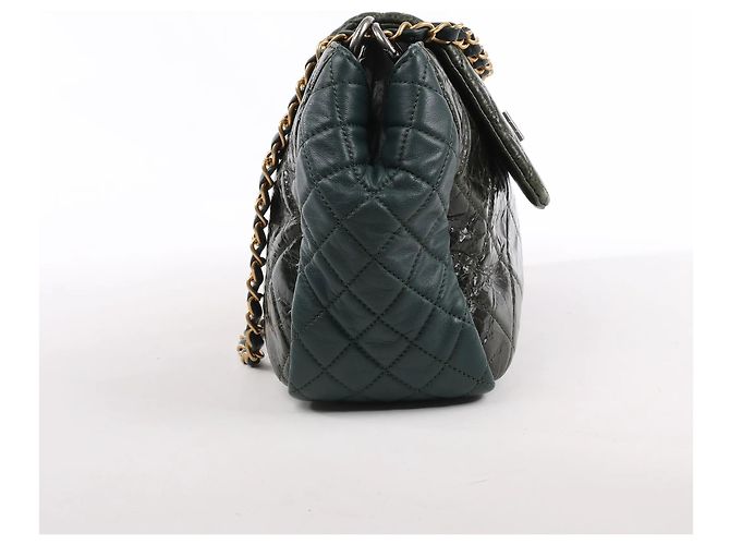 Borsa a tracolla Chanel Reissue Accordion in pelle matelassé mix Verde - vista 5