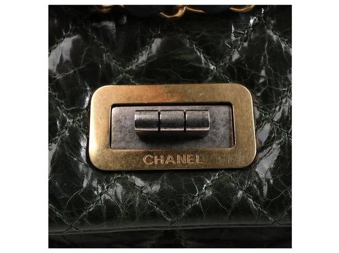 Borsa a tracolla Chanel Reissue Accordion in pelle matelassé mix Verde - vista 6