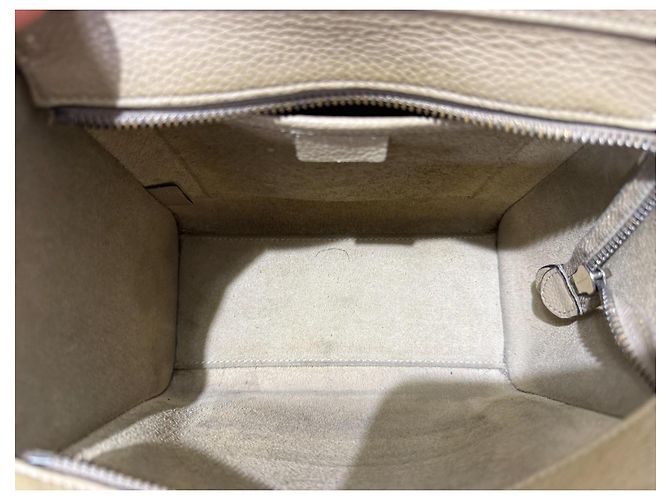 Borsa Céline Nano Luggage in pelle beige - vista 12