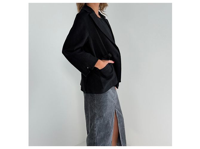 Autre Marque Blazer S Max Mara de mezcla de lino negro - vista 10