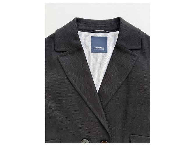Autre Marque Blazer S Max Mara de mezcla de lino negro - vista 5