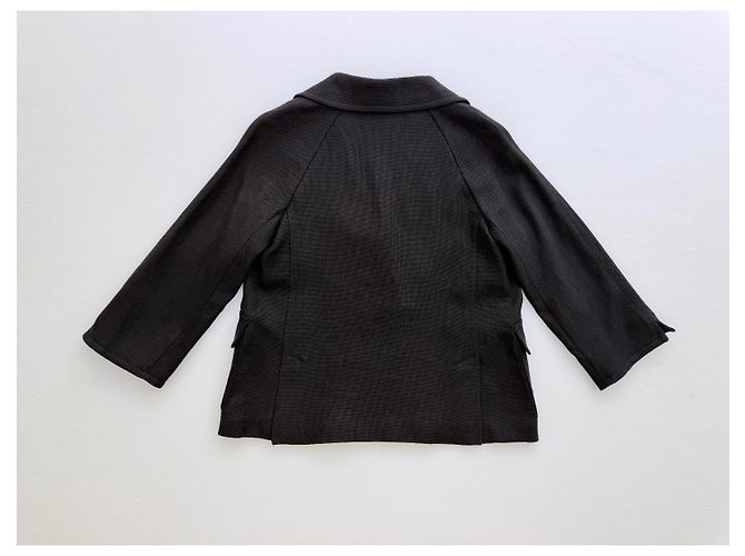 Autre Marque Blazer S Max Mara de mezcla de lino negro - vista 9