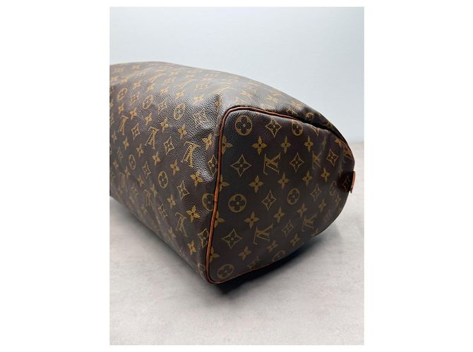 Louis Vuitton Speedy 40 Monogram in tela marrone - vista 10