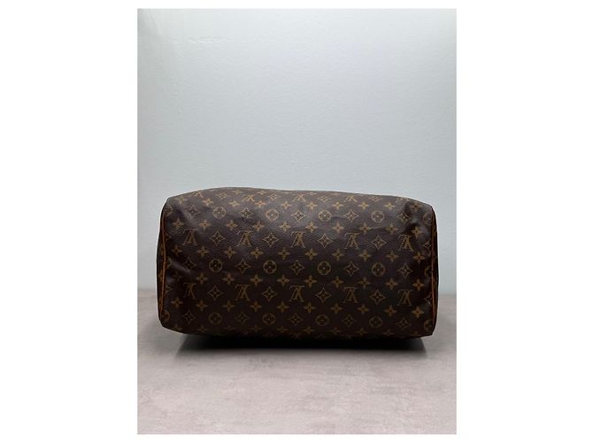 Louis Vuitton Speedy 40 Monogram in tela marrone - vista 12