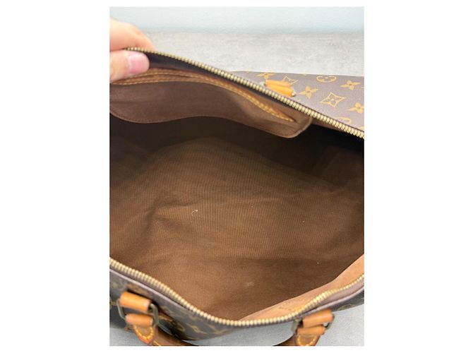 Louis Vuitton Speedy 40 Monogram in tela marrone - vista 13