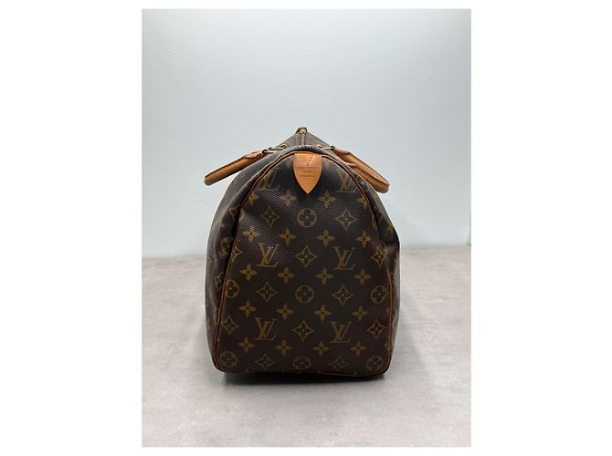 Louis Vuitton Speedy 40 Monogram in tela marrone - vista 6