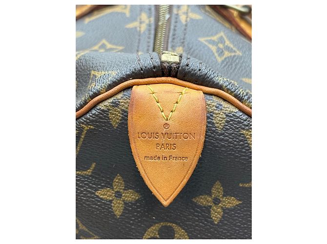 Louis Vuitton Speedy 40 Monogram in tela marrone - vista 7