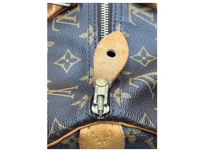 Louis Vuitton Speedy 40 Monogram in tela marrone - vista 8