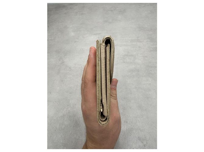Cartera Christian Dior de lona Monogram y piel - Beige - vista 5