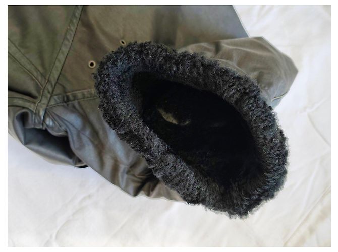 Giacca invernale in pelle nera Mac Douglas foderata in shearling - vista 14