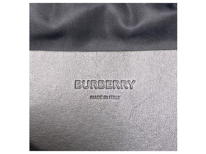 Borsa a tracolla Burberry Check in tela nylon beige - vista 6