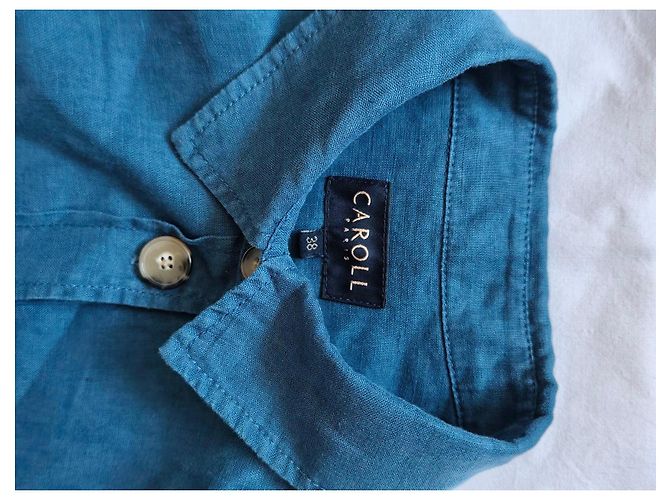 CAROLL Blaue Jeansjacke mit Bindegürtel - Ansicht 2