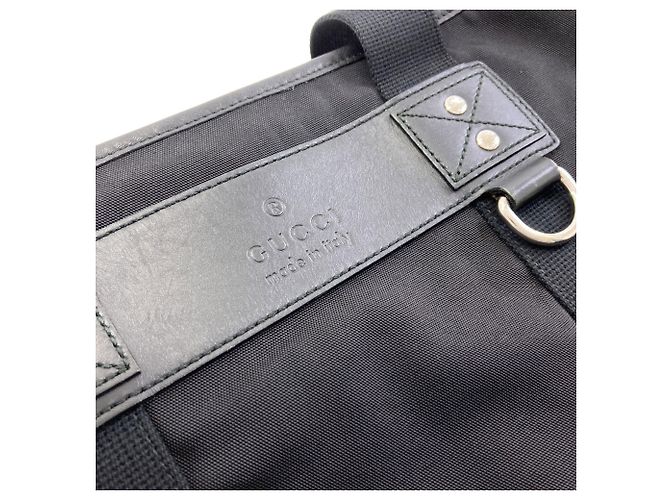 Borsa Tote Gucci Logo Nera in Nylon - vista 11
