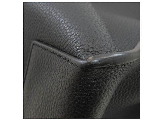 Borsa Tote Loewe Buckle in pelle di vitello nera - vista 18
