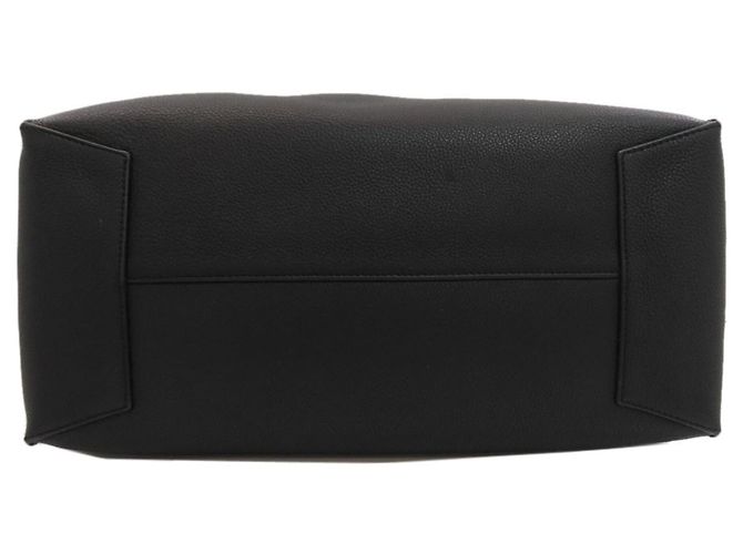 Borsa Tote Loewe Buckle in pelle di vitello nera - vista 4