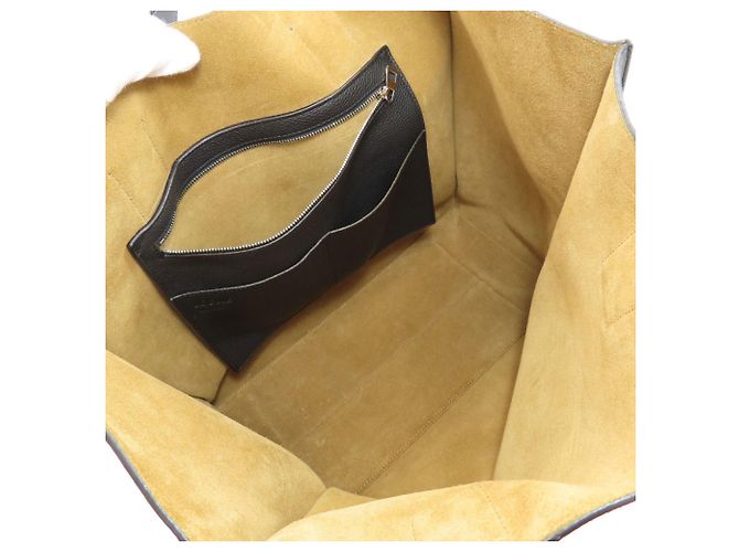Borsa Tote Loewe Buckle in pelle di vitello nera - vista 5