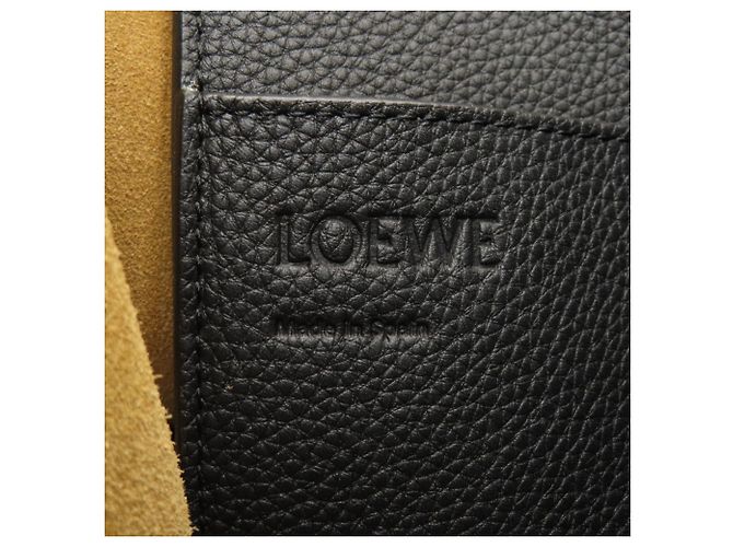 Borsa Tote Loewe Buckle in pelle di vitello nera - vista 6