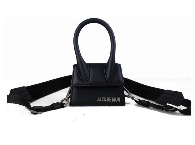Mini borsa Jacquemus in pelle nera - vista 2