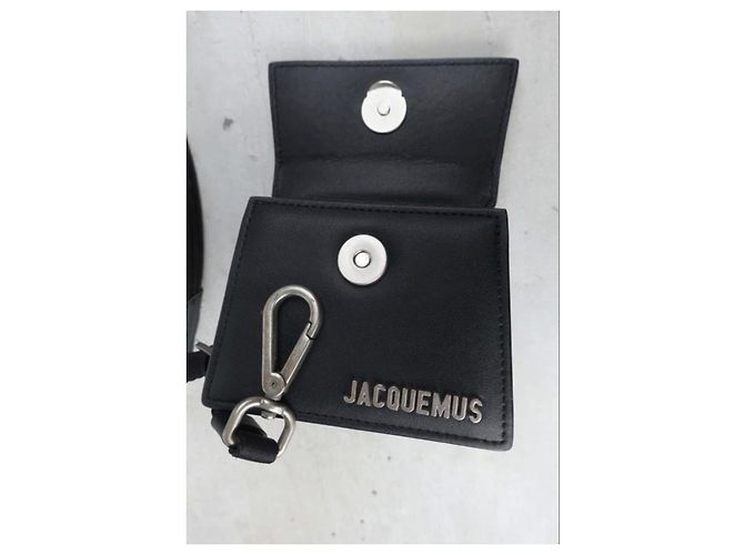 Mini borsa Jacquemus in pelle nera - vista 3