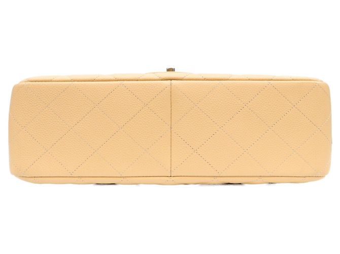 Borsa a Tracolla Chanel Beige Caviar Single Flap - vista 5