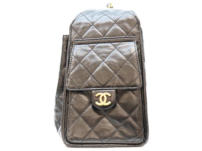 Borsa a tracolla Chanel AS5293 in pelle di vitello nera - vista 2