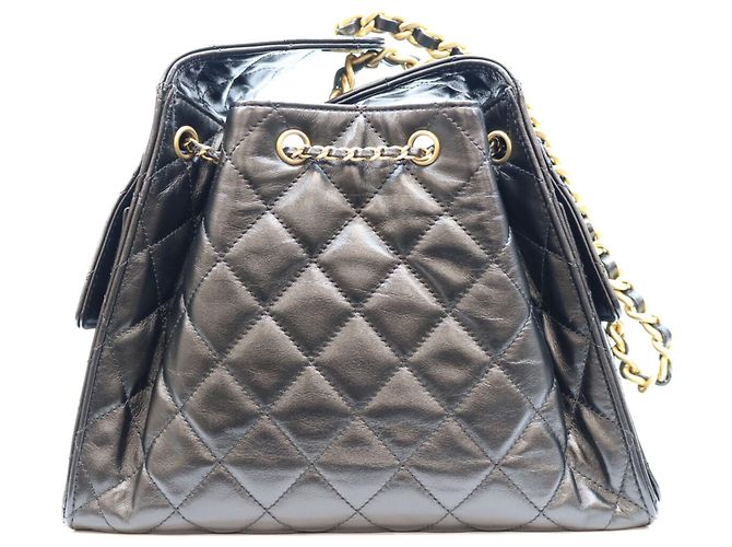 Borsa a tracolla Chanel AS5293 in pelle di vitello nera - vista 3