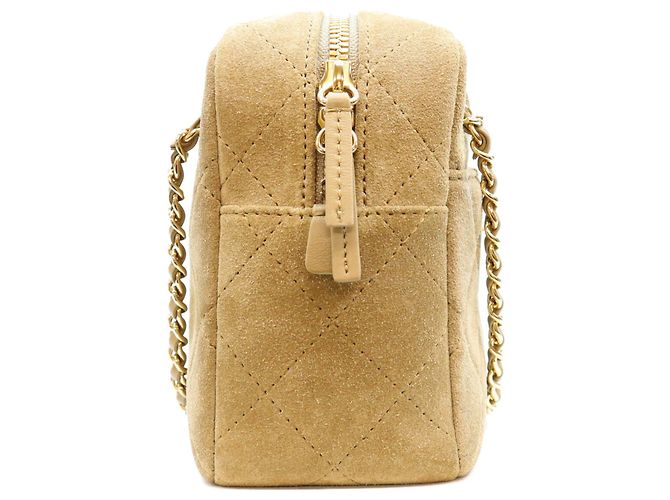 Borsa Camera Chanel AS6443 in camoscio beige scuro - vista 4
