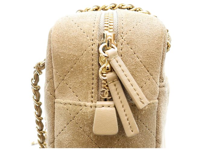 Borsa Camera Chanel AS6443 in camoscio beige scuro - vista 7