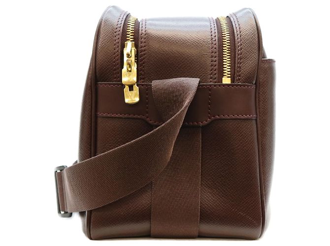 Borsa a tracolla Louis Vuitton Acajou Taiga Reporter - vista 5