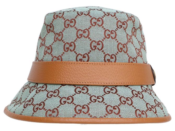 Cappello a secchiello Gucci in tela GG - vista 2
