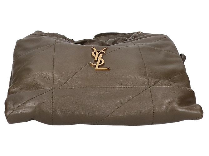 Bolsa de Ombro Yves Saint Laurent em Pele de Cordeiro Khaki - vista 5