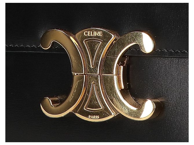 Céline Borsa a tracolla Teen Triomphe in pelle Celine - vista 8