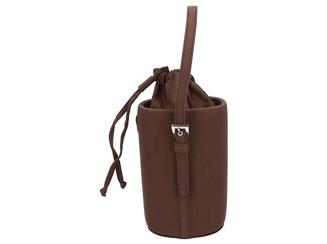 Mini borsa a mano Prada in raso con coulisse e placca Triangle - vista 2