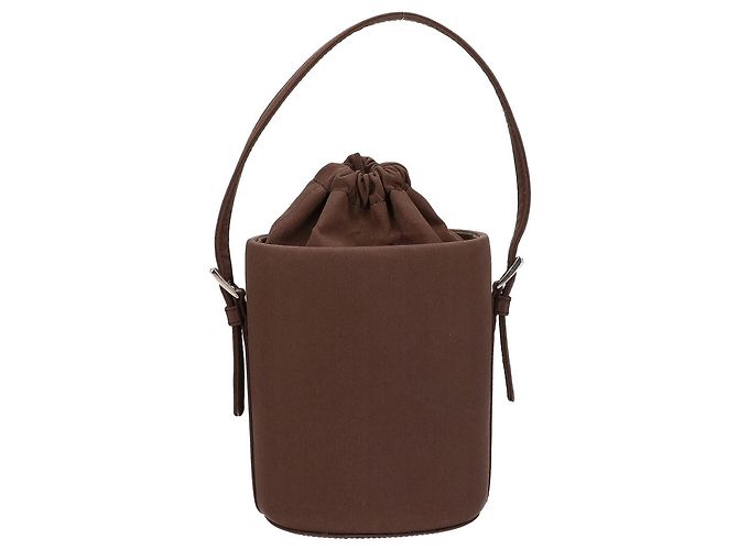 Mini borsa a mano Prada in raso con coulisse e placca Triangle - vista 3