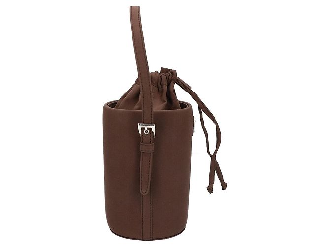 Mini borsa a mano Prada in raso con coulisse e placca Triangle - vista 4