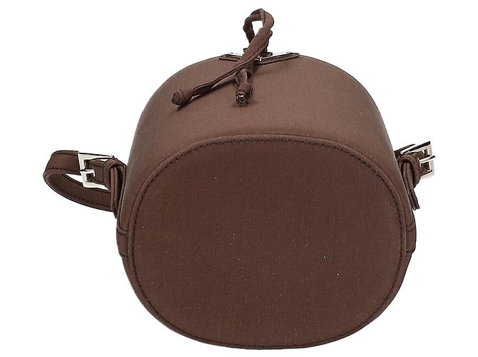 Mini borsa a mano Prada in raso con coulisse e placca Triangle - vista 5