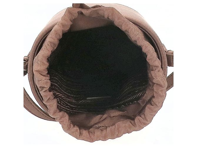 Mini borsa a mano Prada in raso con coulisse e placca Triangle - vista 6