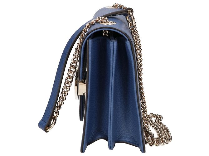 Gucci 510304 Bolsa de Ombro em Couro de Bezerro Grão com Corrente Interlocking G - vista 2