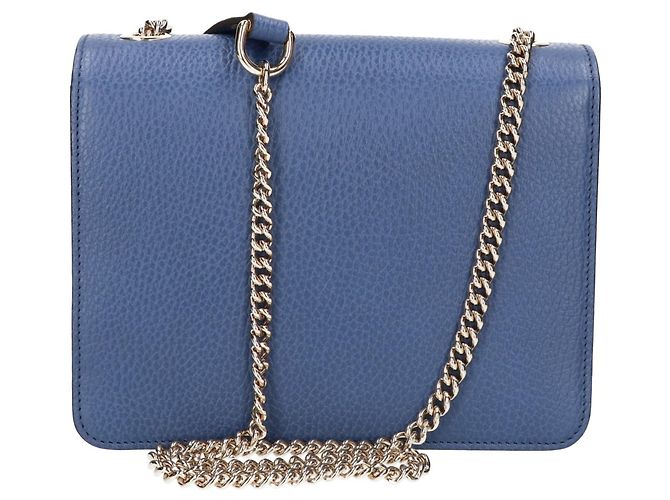 Gucci 510304 Bolsa de Ombro em Couro de Bezerro Grão com Corrente Interlocking G - vista 3