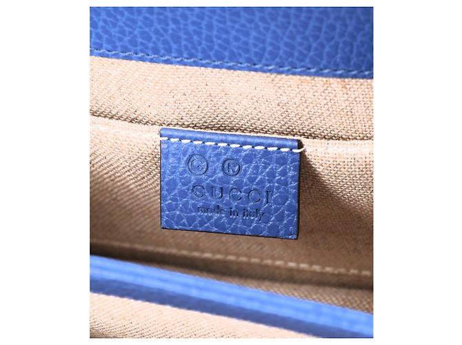 Gucci 510304 Bolsa de Ombro em Couro de Bezerro Grão com Corrente Interlocking G - vista 6