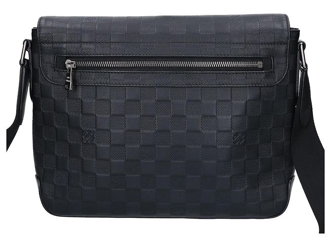 Borsa a tracolla Louis Vuitton Damier Infini District MM - vista 3