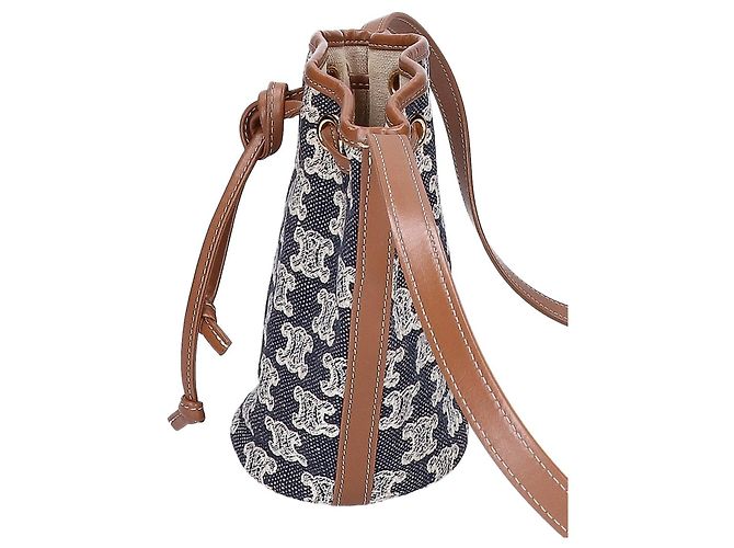 Céline Borsa a spalla Micro con coulisse e ricamo Triomphe CELINE - vista 2