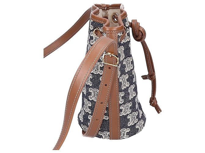 Céline Borsa a spalla Micro con coulisse e ricamo Triomphe CELINE - vista 4
