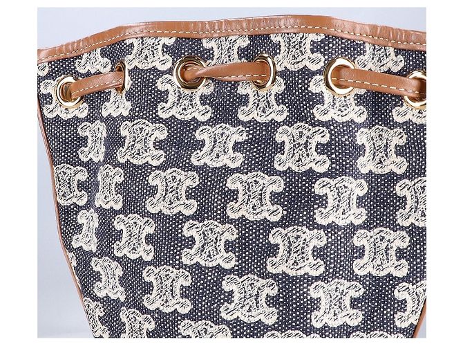 Céline Borsa a spalla Micro con coulisse e ricamo Triomphe CELINE - vista 8