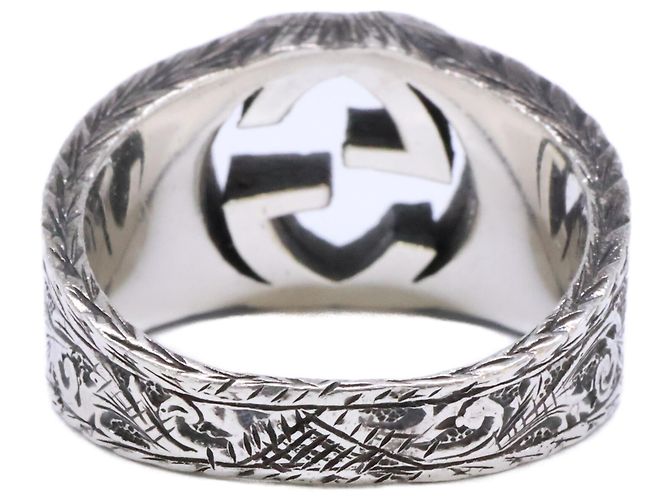 Anello GUCCI Ag925 Interlocking G Arabesque - vista 3