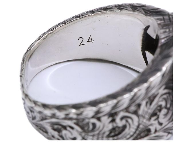 Anello GUCCI Ag925 Interlocking G Arabesque - vista 9
