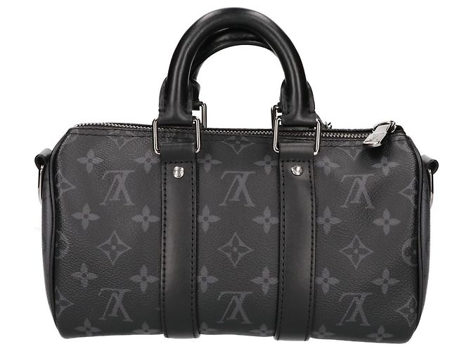 Borsa Louis Vuitton Monogram Eclipse Keepall Bandoulière 25 - vista 3