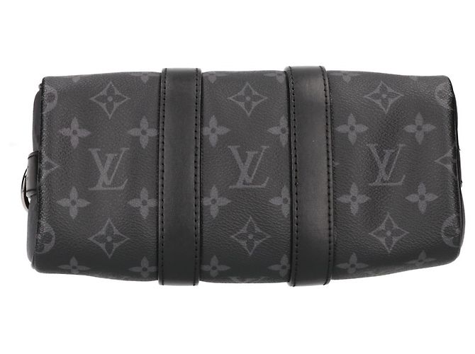 Borsa Louis Vuitton Monogram Eclipse Keepall Bandoulière 25 - vista 5
